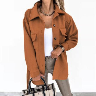 CLASSIC BUTTON-FRONT COAT FOR WOMEN