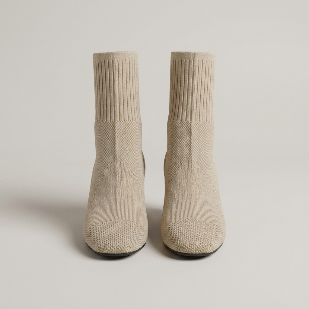RIBBED COLLAR WINTER BOOT FOR WOMEN