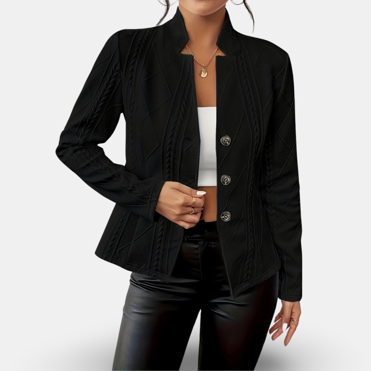 FITTED KNIT CARDIGAN FOR WOMEN