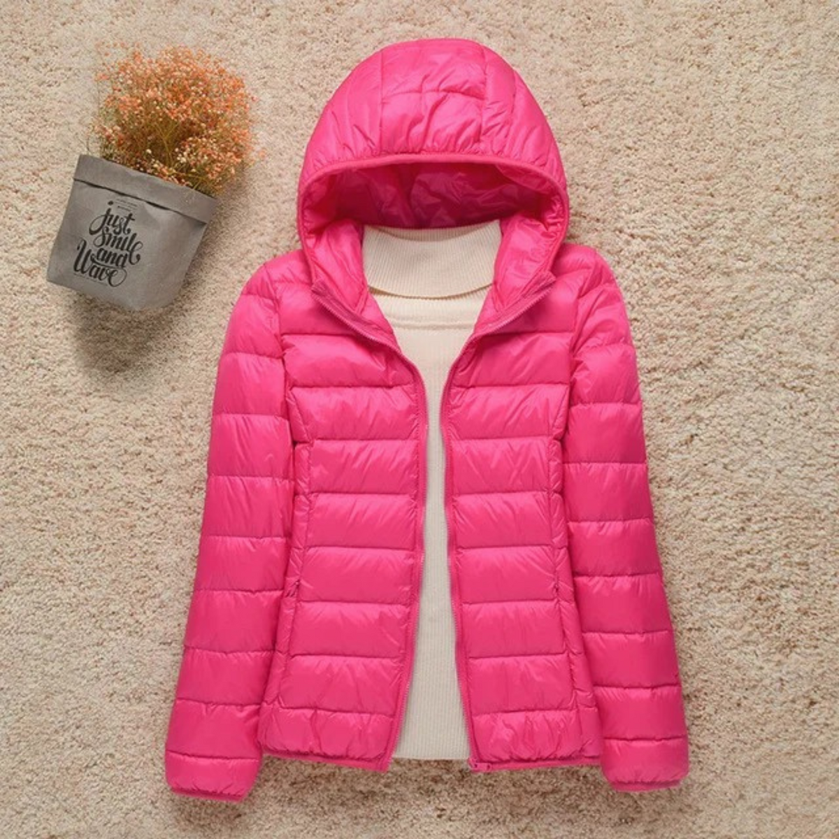 HOODED QUILTED PUFFER FOR WOMEN