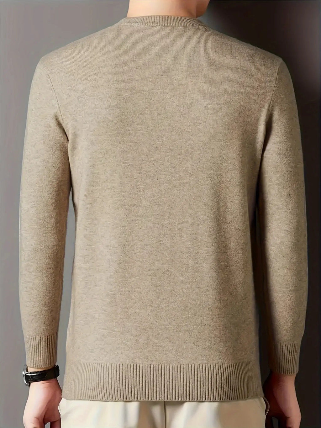 MOCK NECK KNIT SWEATER FOR MEN
