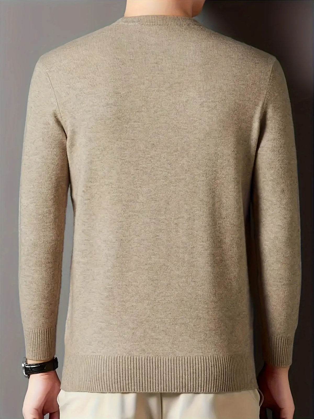MOCK NECK KNIT SWEATER FOR MEN