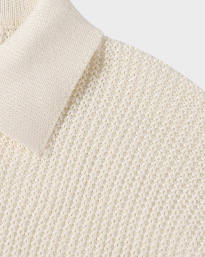 ZIP COLLAR KNIT SWEATER FOR MEN