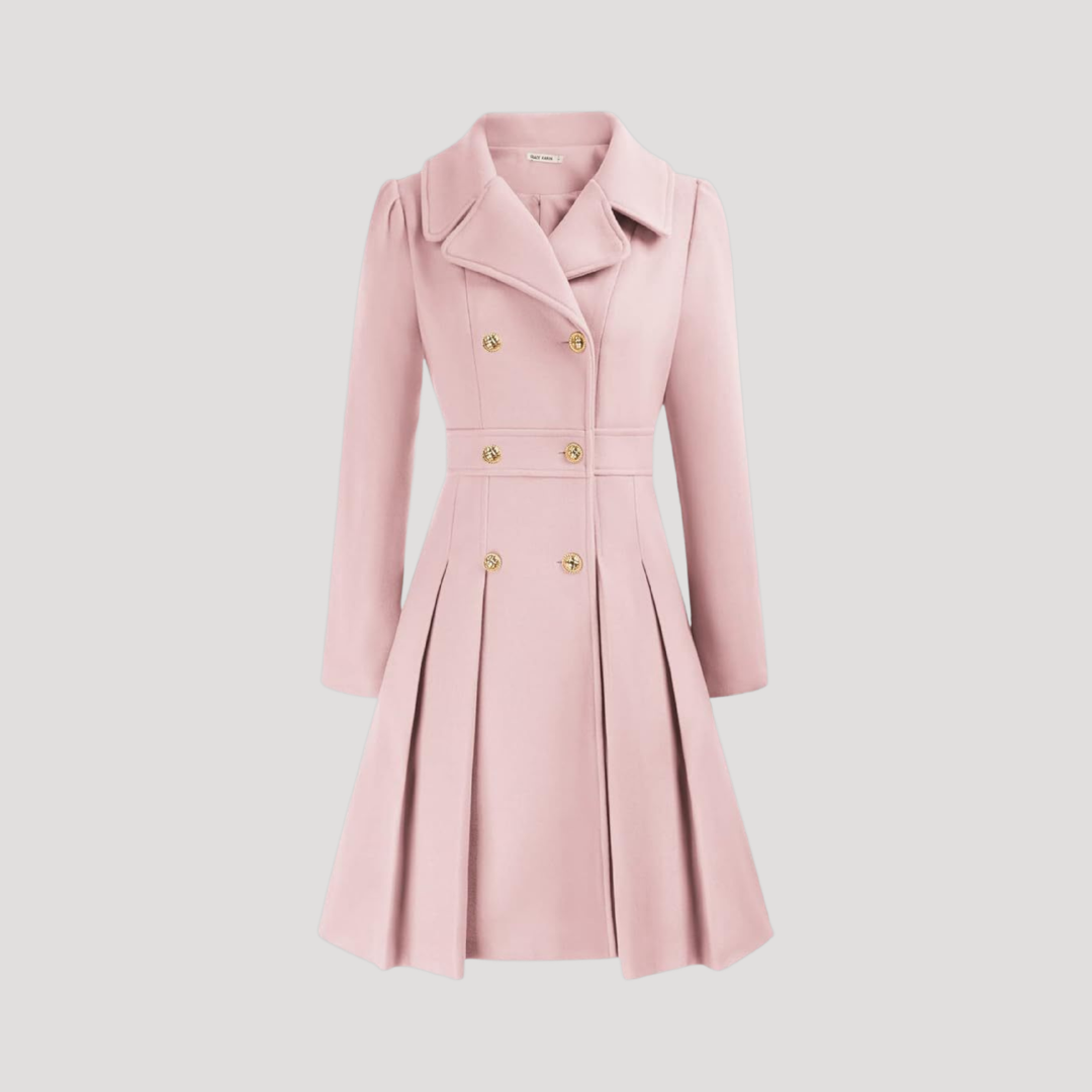 DOUBLE-BREASTED LAPEL COAT FOR WOMEN