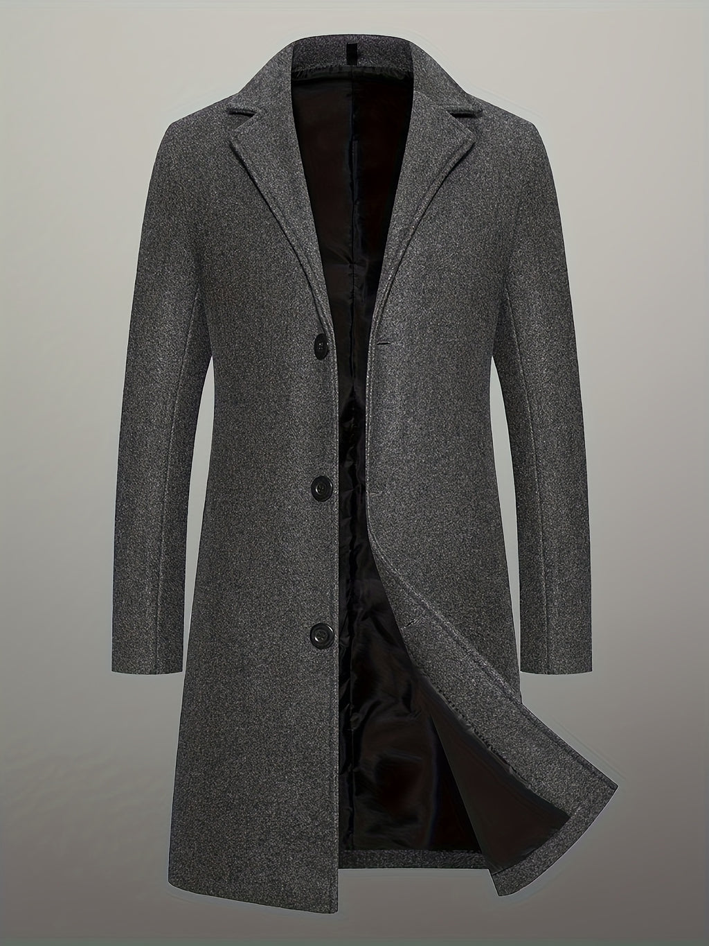 CLASSIC BUTTON-FRONT TRENCH COAT FOR MEN