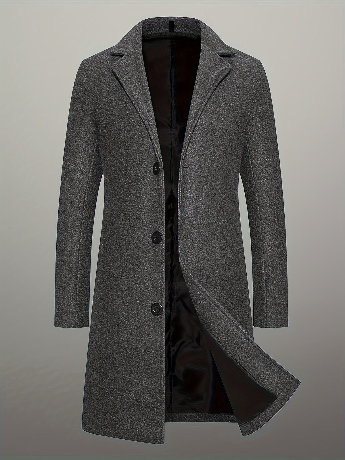 CLASSIC BUTTON-FRONT TRENCH COAT FOR MEN