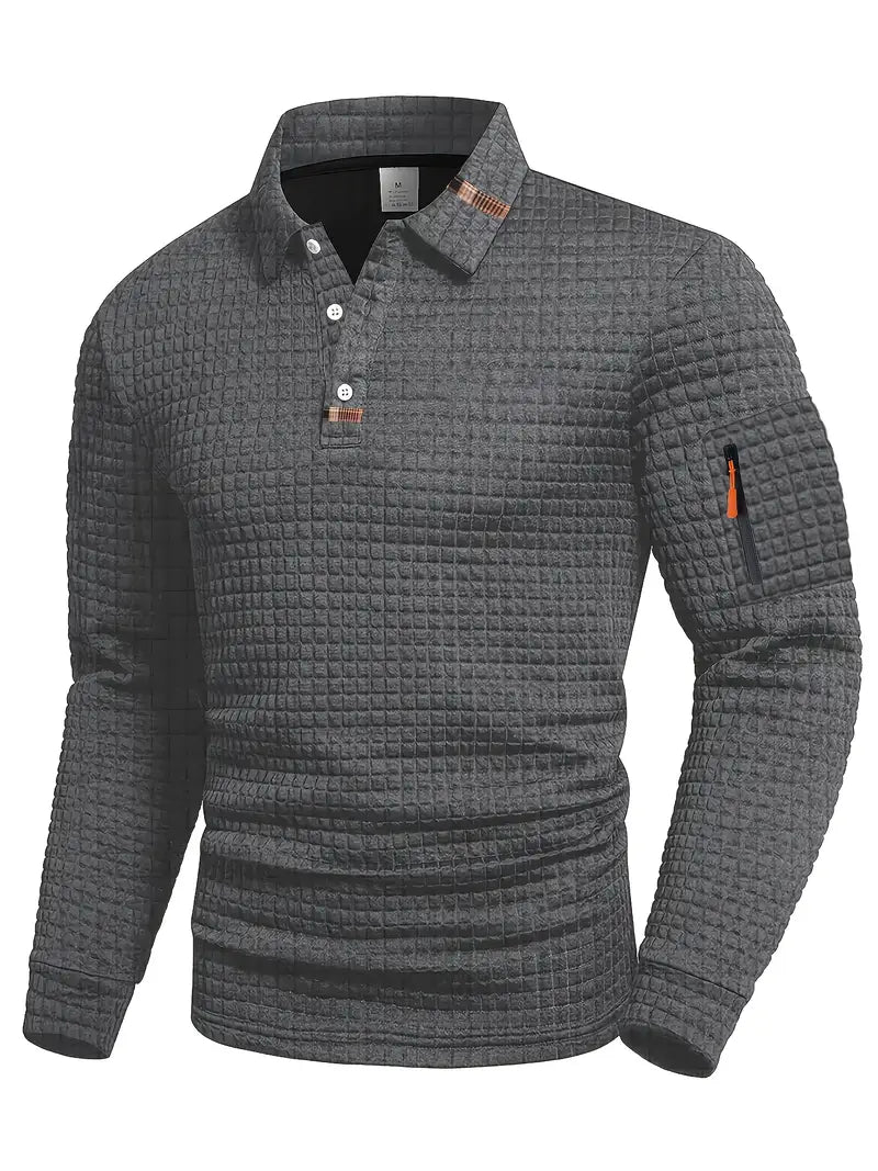 QUILTED RELAXED FIT SWEATER FOR MEN