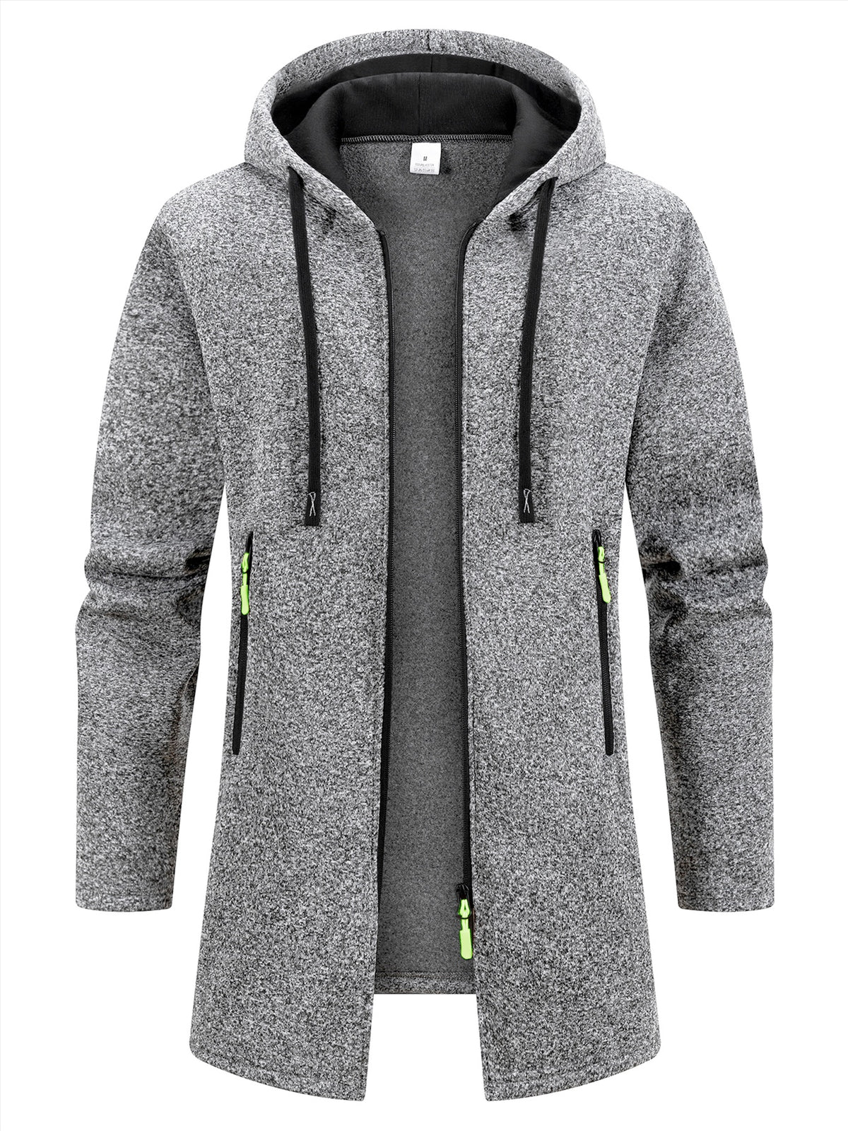 HOODED KNIT TRENCH COAT FOR MEN