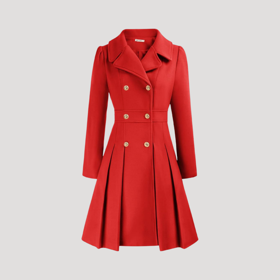 DOUBLE-BREASTED LAPEL COAT FOR WOMEN