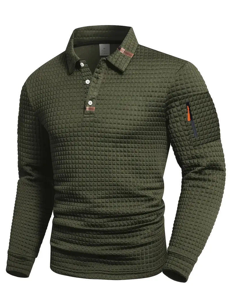 QUILTED RELAXED FIT SWEATER FOR MEN