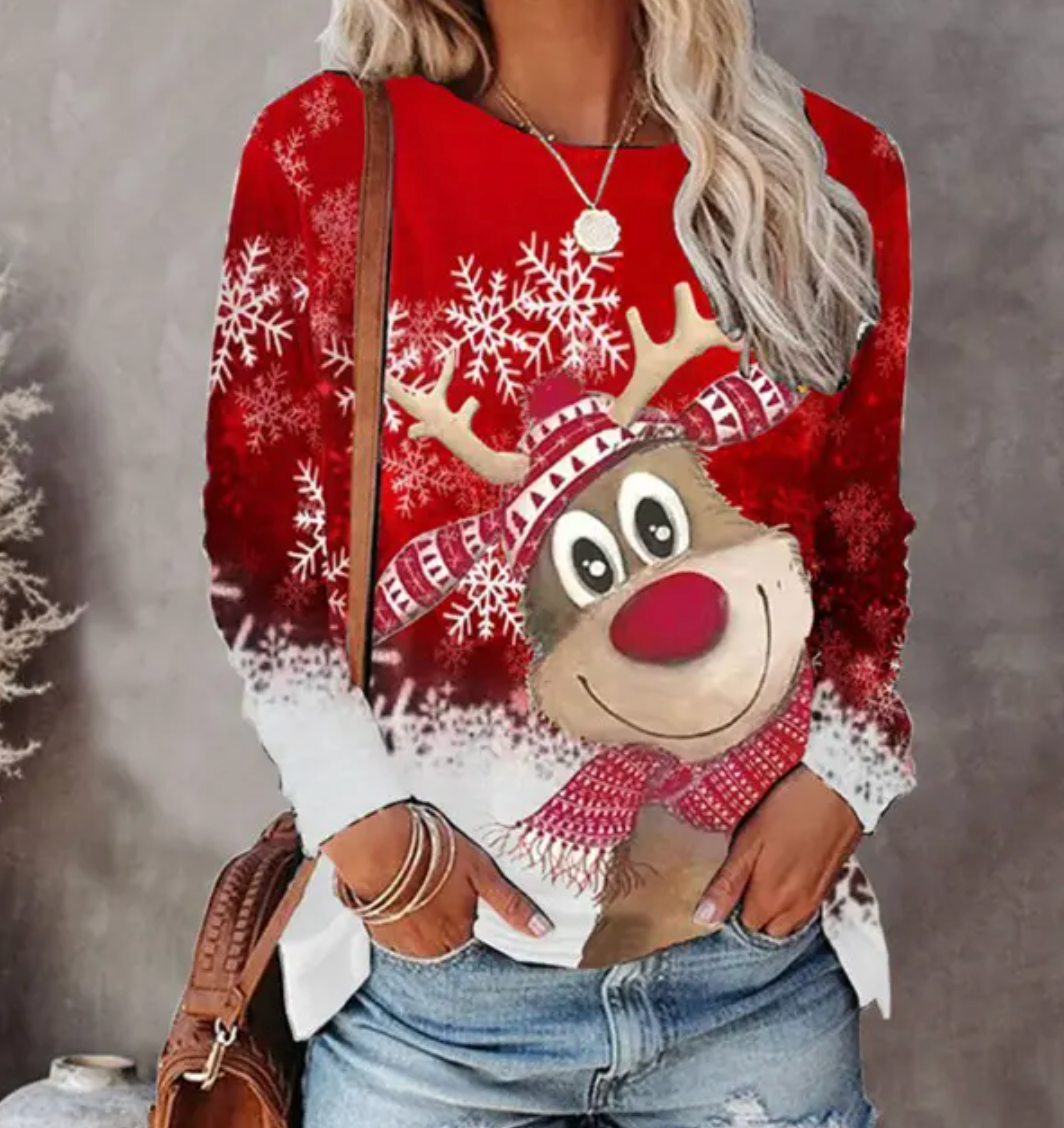 REINDEER CHRISTMAS SWEATER FOR WOMEN
