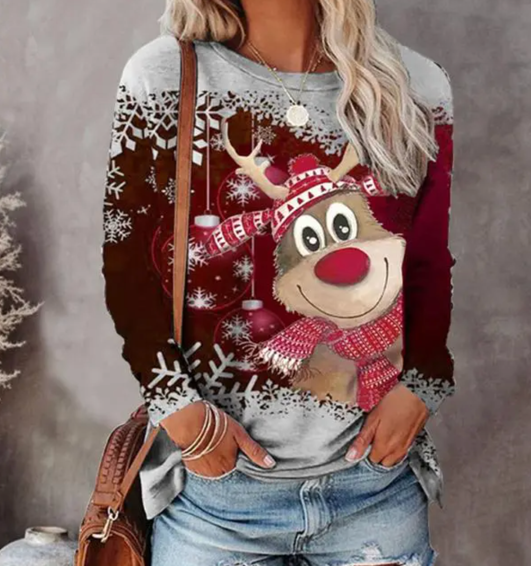 REINDEER CHRISTMAS SWEATER FOR WOMEN