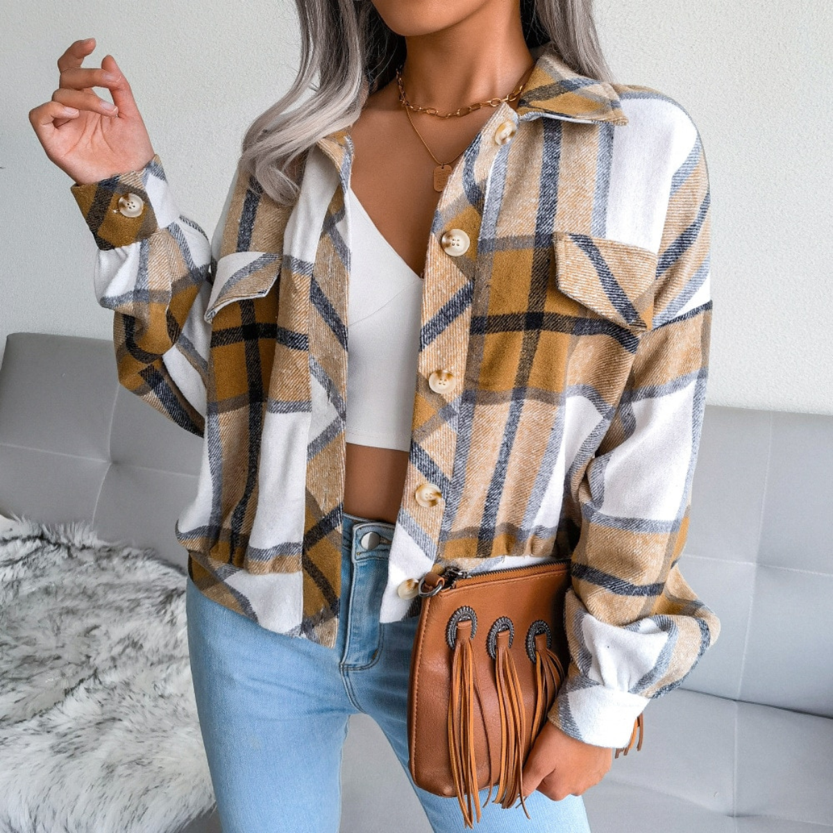 RIBBED OPEN-FRONT CARDIGAN FOR WOMEN