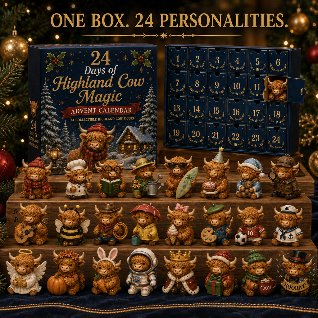 HIGHLAND COW ADVENT CALENDAR – 24 COLLECTIBLE MINI FIGURES