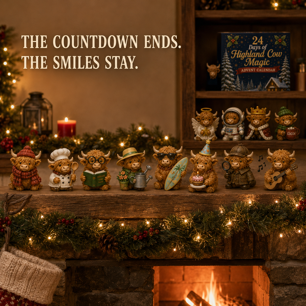 HIGHLAND COW ADVENT CALENDAR – 24 COLLECTIBLE MINI FIGURES