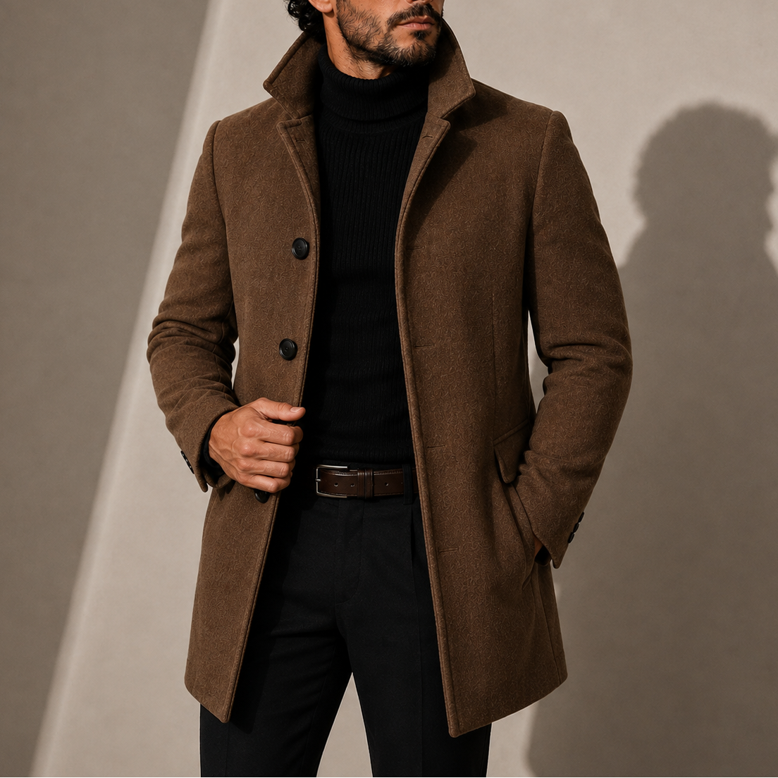 STAND COLLAR WINTER COAT FOR MEN