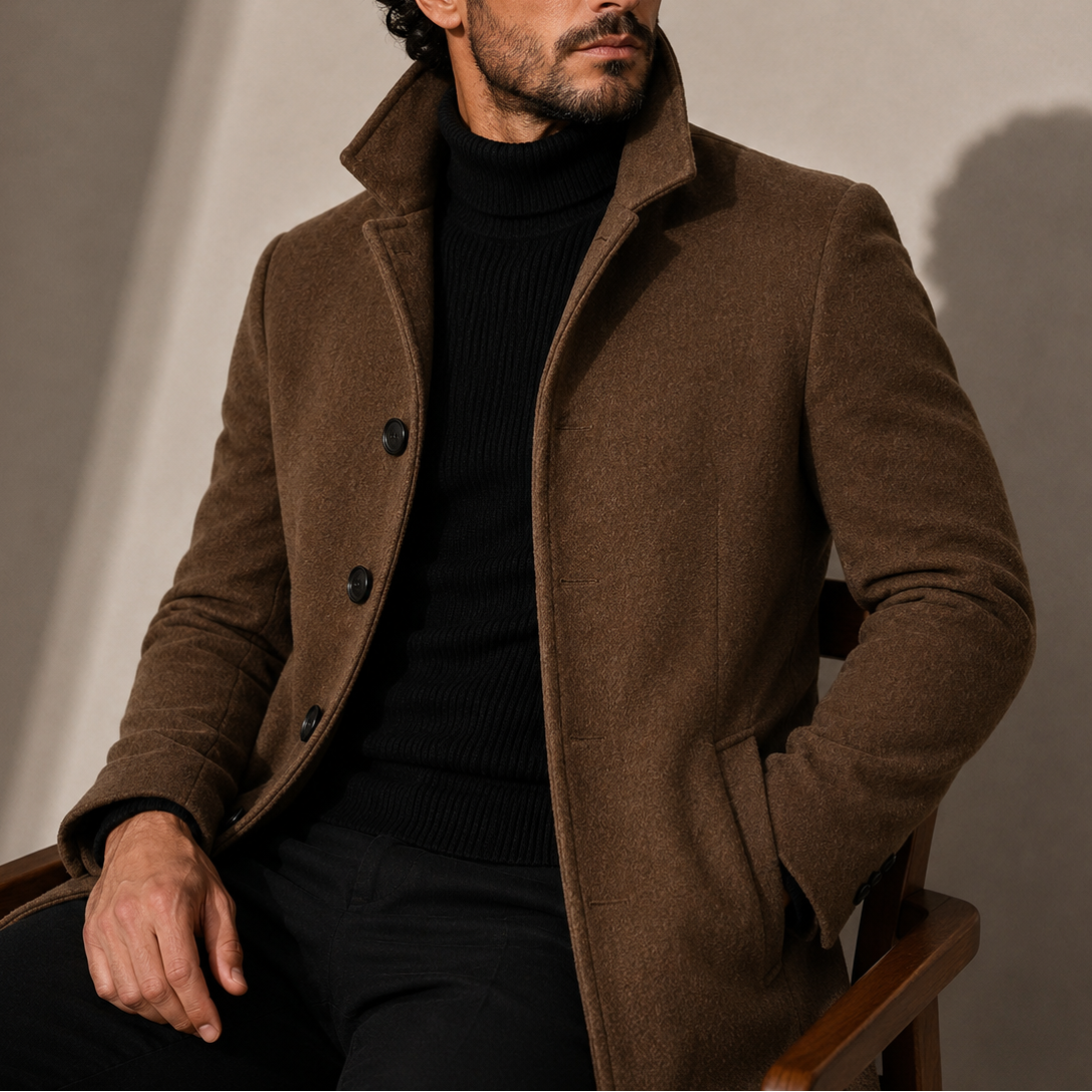 STAND COLLAR WINTER COAT FOR MEN