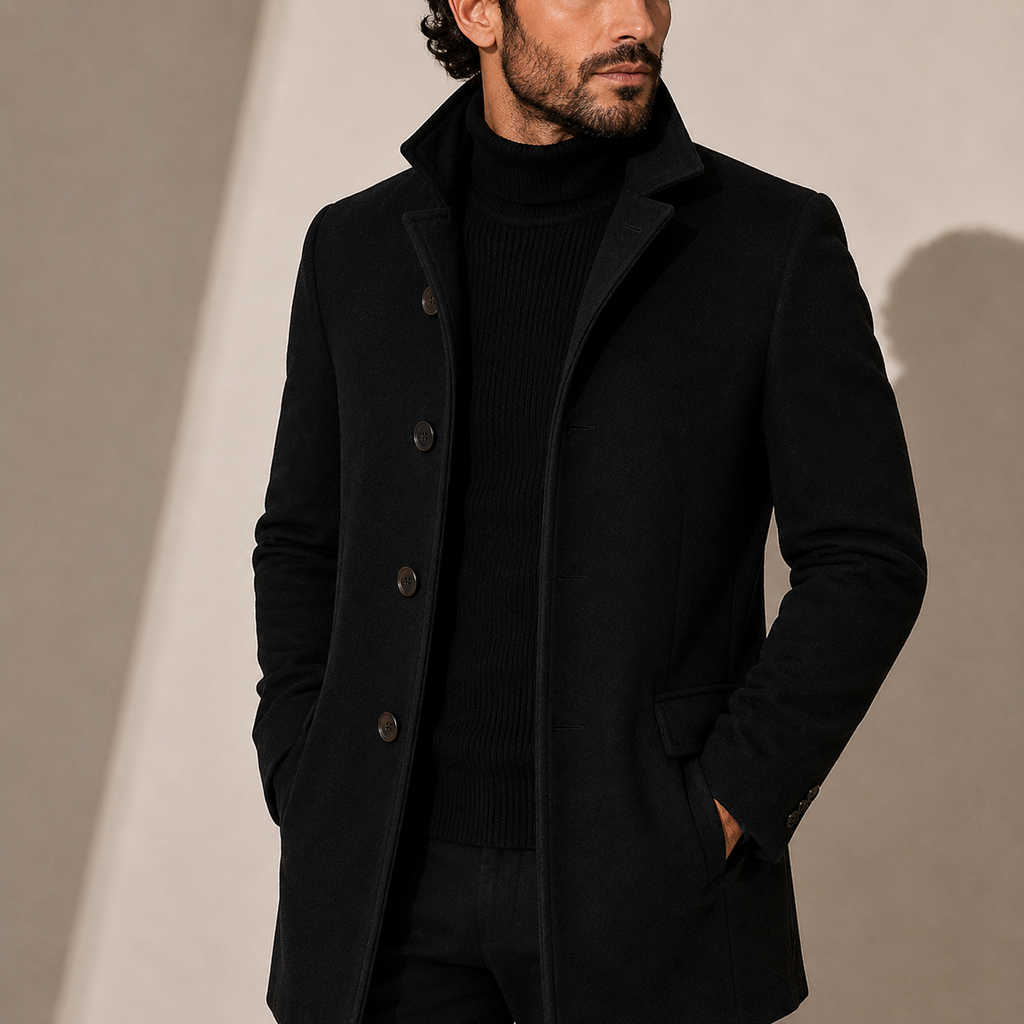 STAND COLLAR WINTER COAT FOR MEN