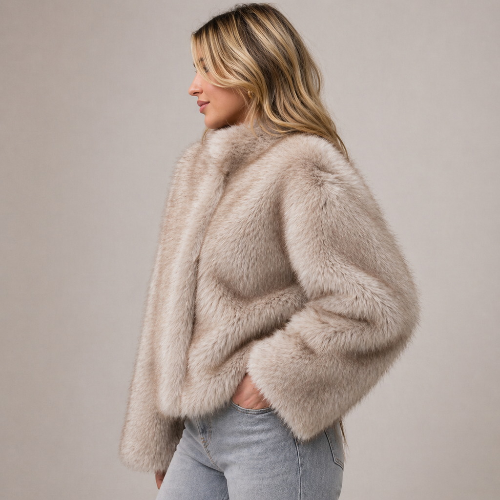 ROUND NECK WOOL COAT WOMEN