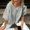 ROUND NECK KNIT VEST FOR WOMEN