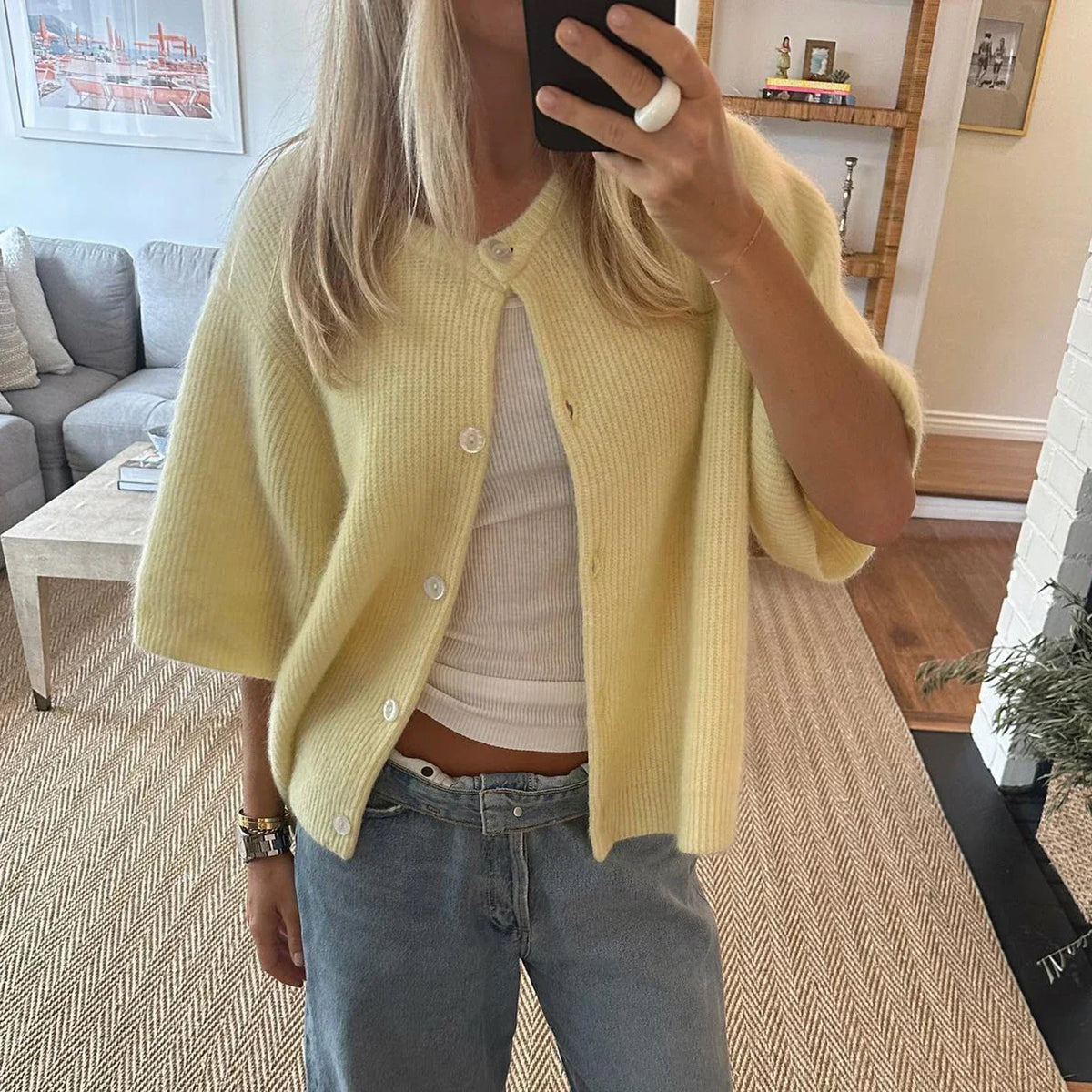 ROUND NECK KNIT VEST FOR WOMEN