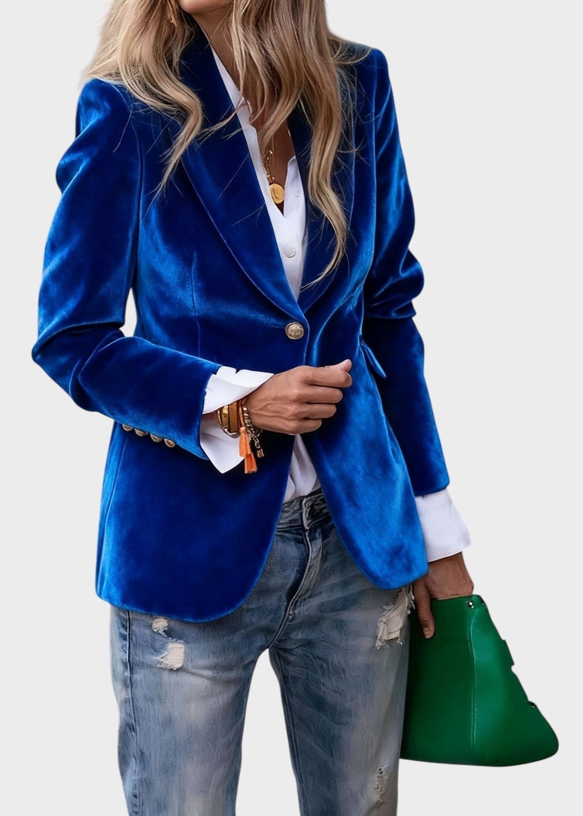 STRUCTURED SHOULDER BLAZER FOR WOMEN