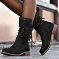 POINTED TOE LEATHER BOOTS FOR WOMEN