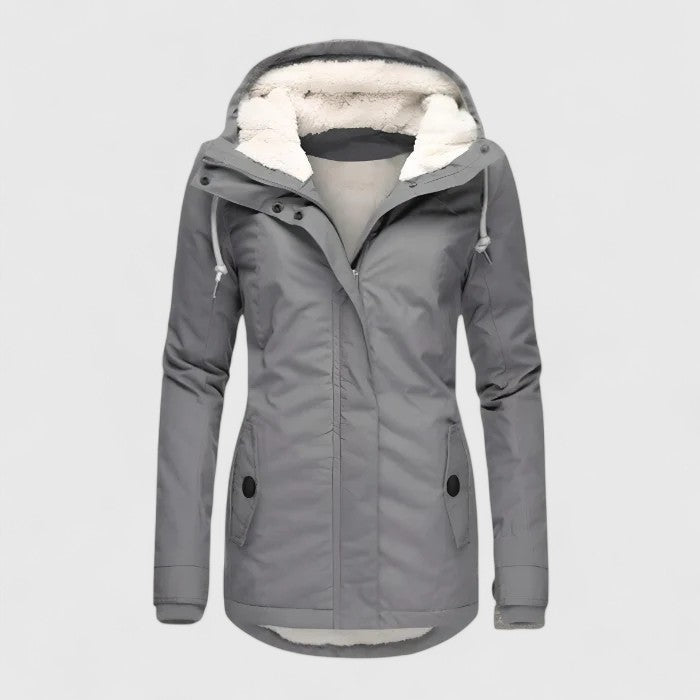 HOODED LONGLINE RAIN JACKET FOR WOMEN