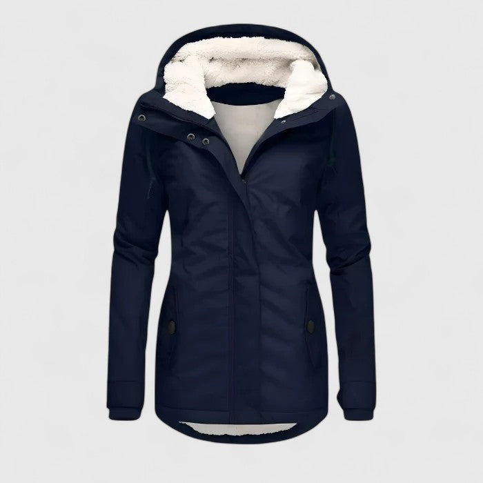HOODED LONGLINE RAIN JACKET FOR WOMEN
