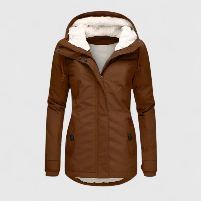 HOODED LONGLINE RAIN JACKET FOR WOMEN