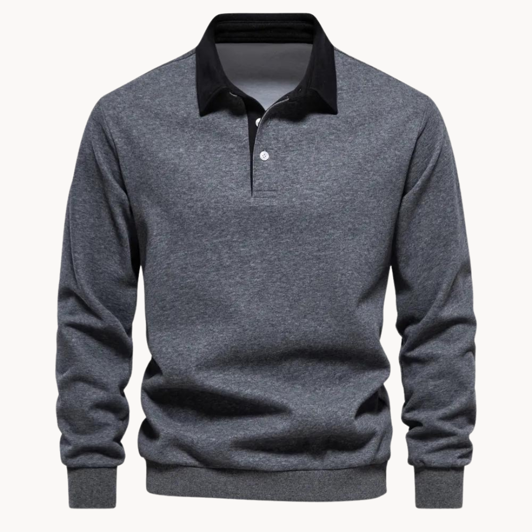 POLO COLLAR SWEATSHIRT FOR MEN