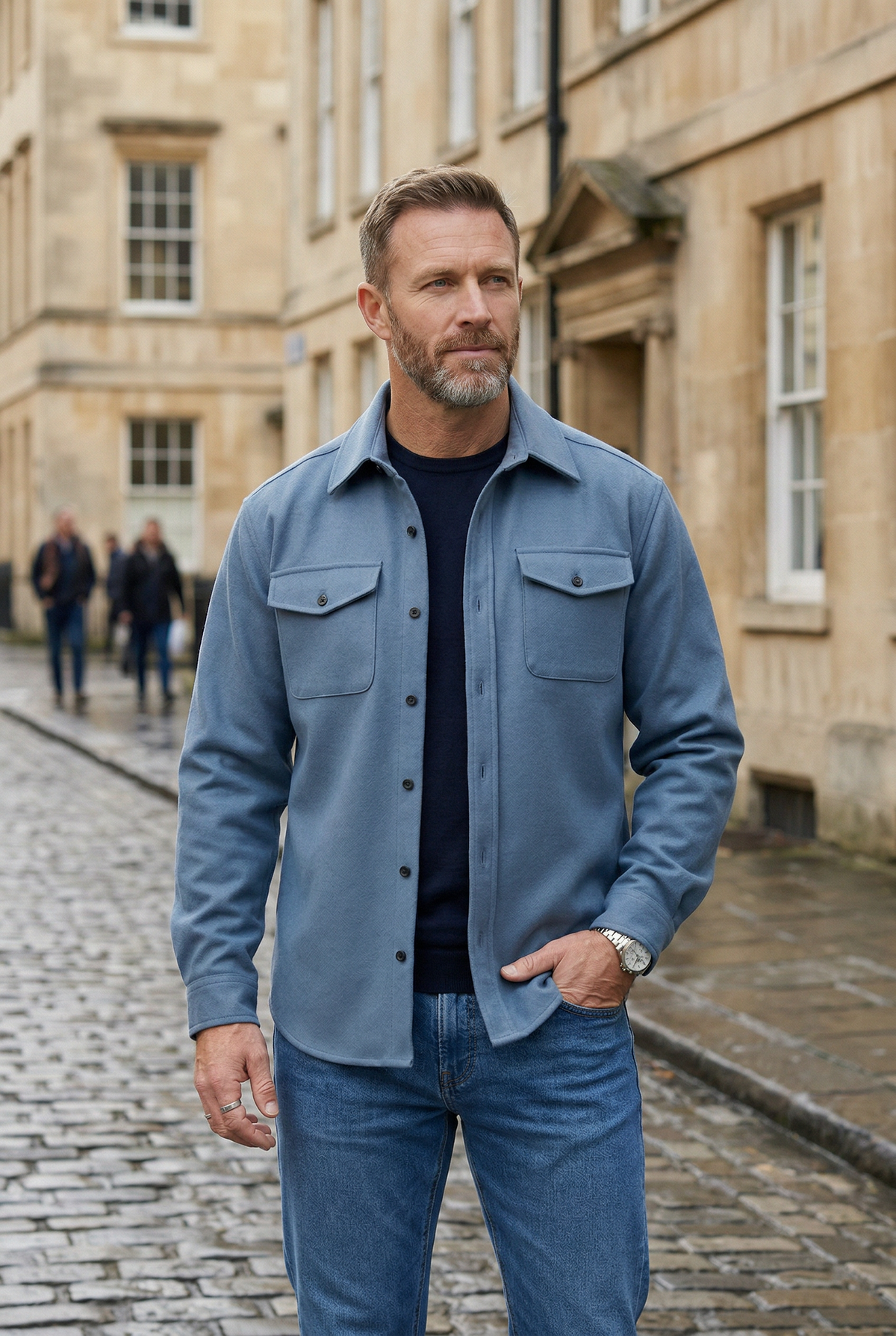 CHEST POCKET OVERSHIRT JACKET FOR MEN