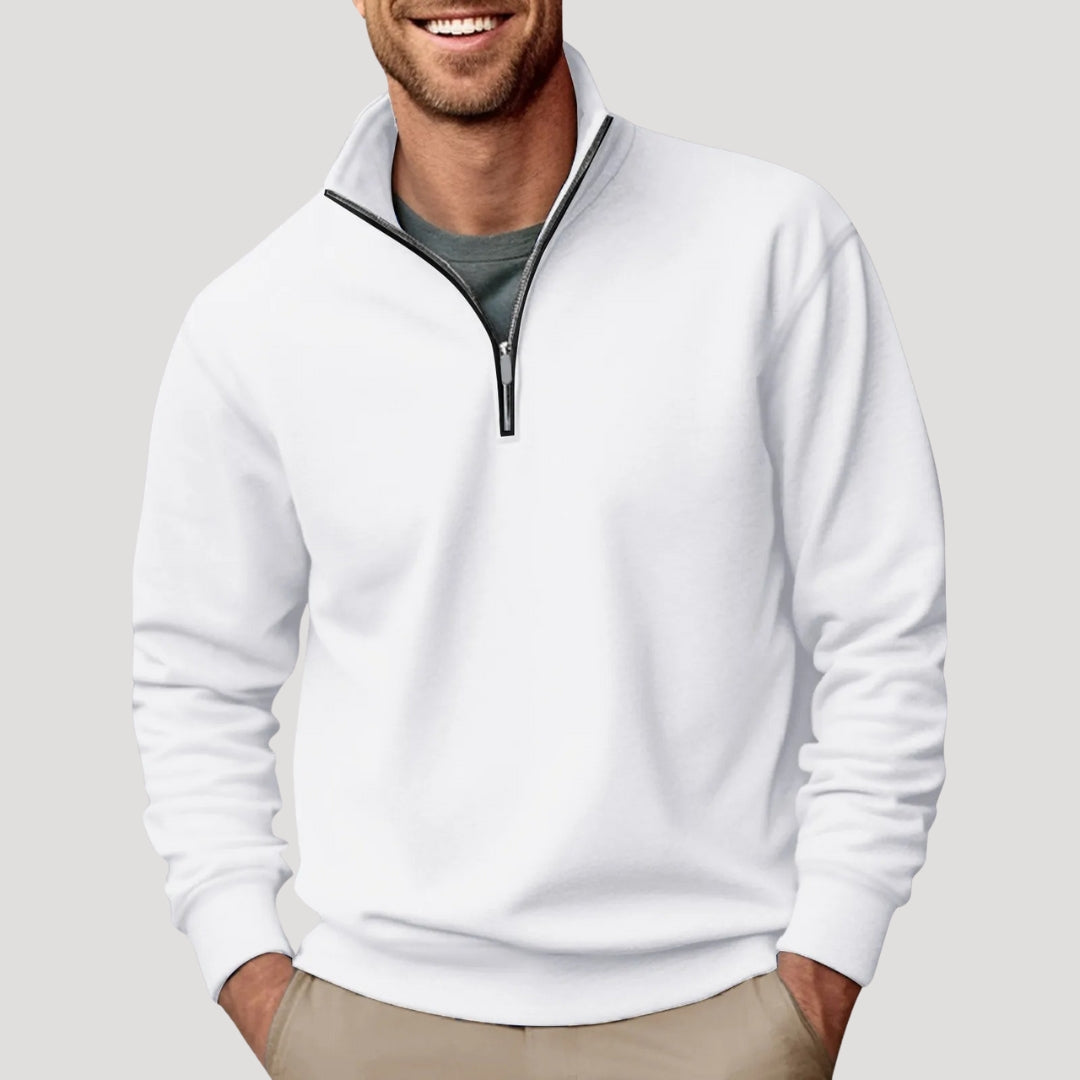 QUARTER-ZIP KNIT SWEATER FOR MEN