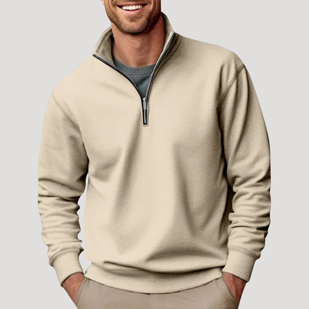 QUARTER-ZIP KNIT SWEATER FOR MEN