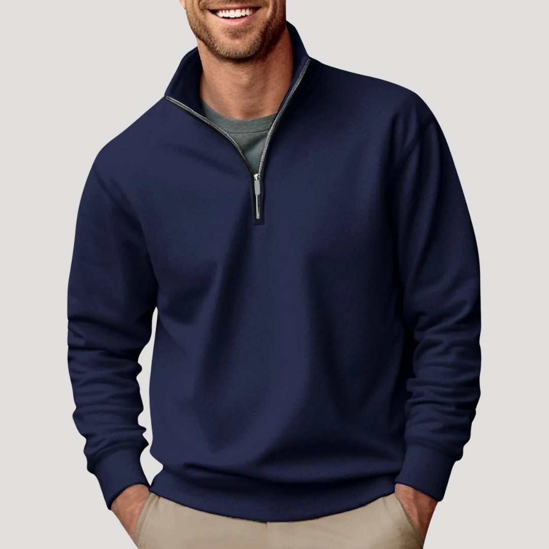 QUARTER-ZIP KNIT SWEATER FOR MEN