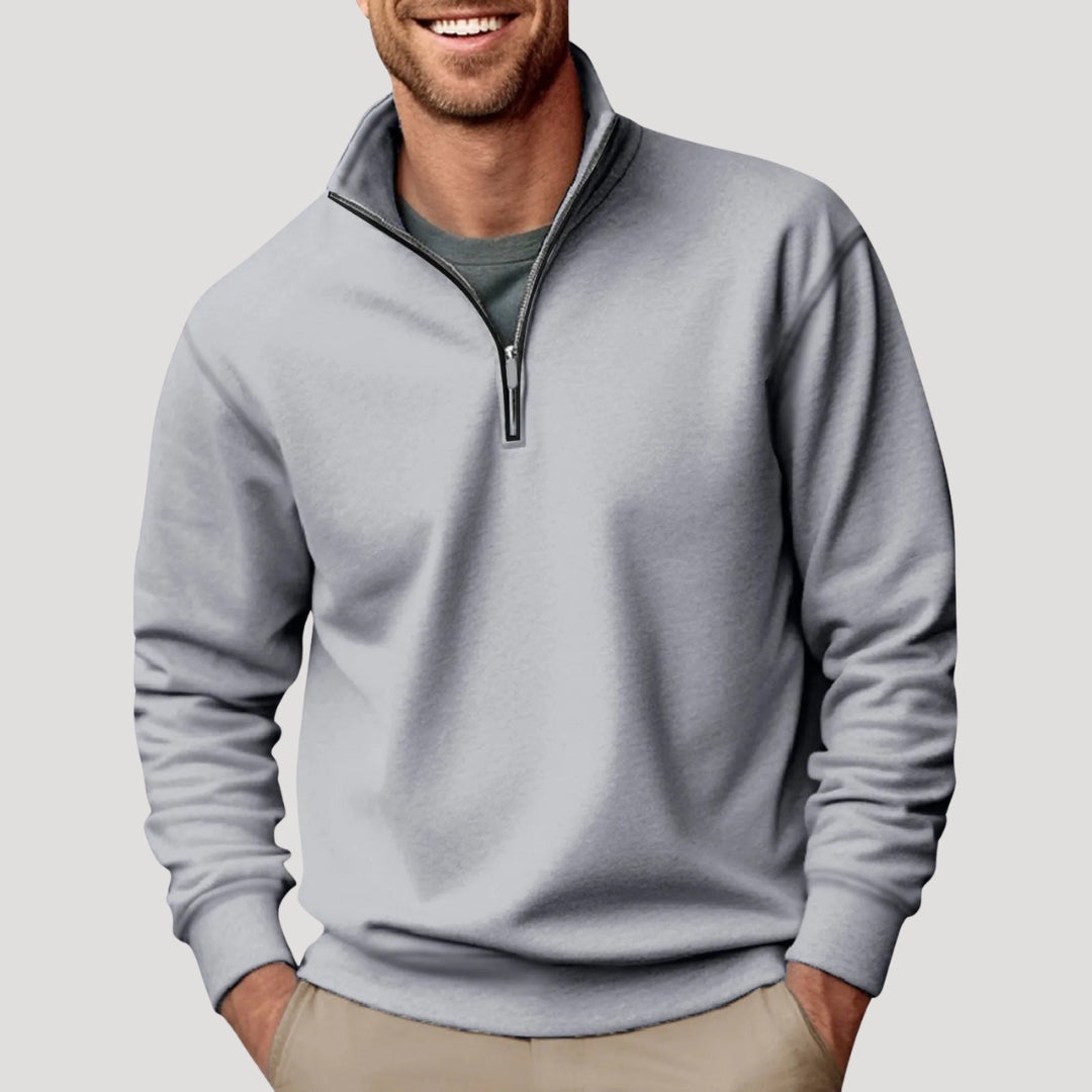 QUARTER-ZIP KNIT SWEATER FOR MEN