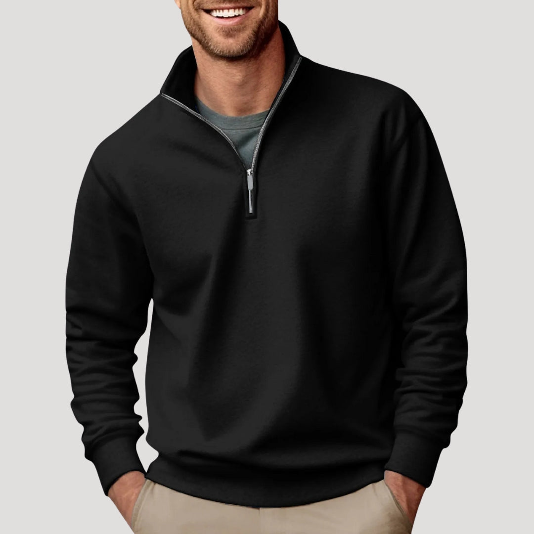 QUARTER-ZIP KNIT SWEATER FOR MEN