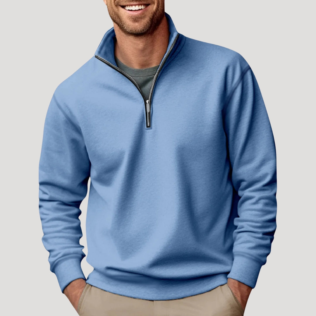 QUARTER-ZIP KNIT SWEATER FOR MEN