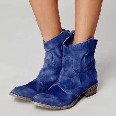 WESTERN STACKED HEEL CHELSEA BOOT FOR WOMEN