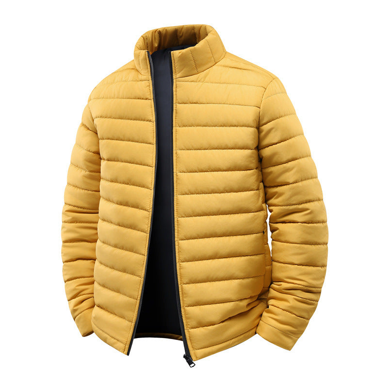 STAND COLLAR PUFFER JACKET FOR MEN