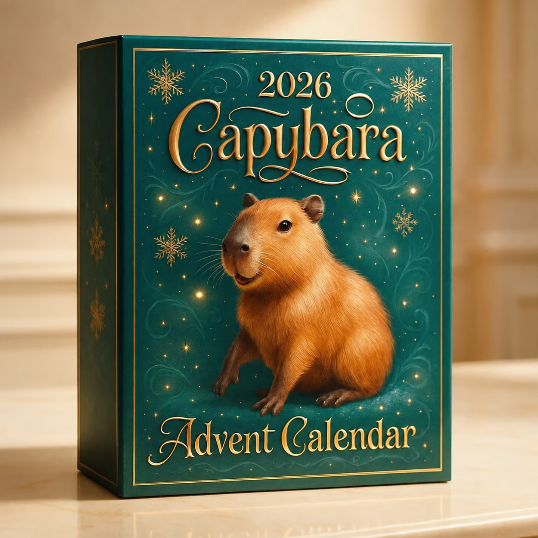 REUSABLE CAPYBARA ADVENT CALENDAR – 24 FILLABLE DOORS