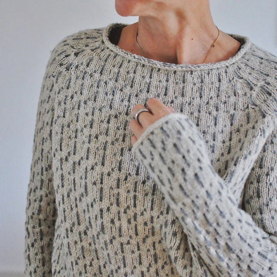 BOAT NECK KNIT SWEATER FOR WOMEN