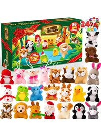KIDS ADVENT CALENDAR – 24 MINI STUFFED ANIMAL TOYS, CHRISTMAS GIFT FOR CHILDREN