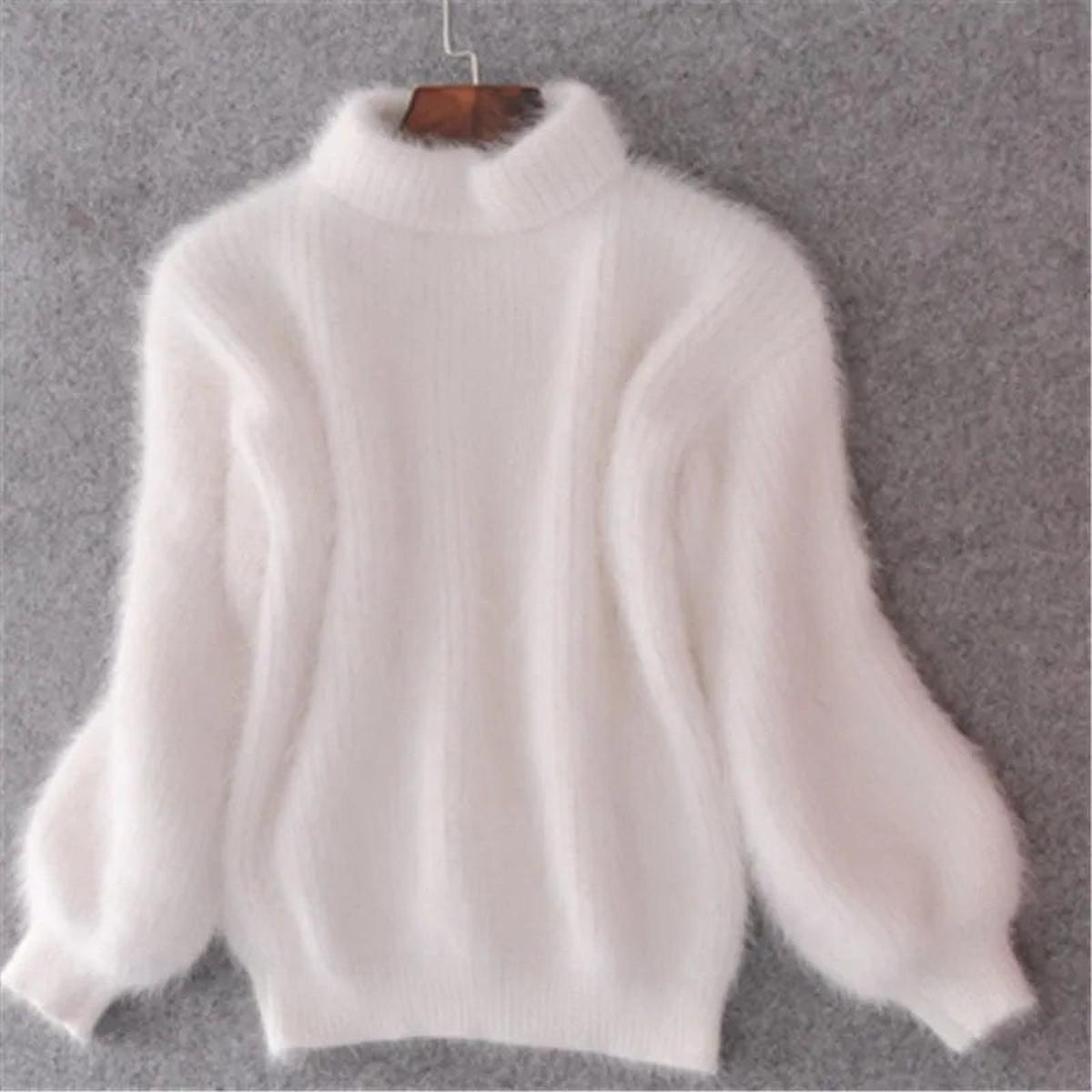 HIGH NECK KNIT SWEATER FOR WOMEN