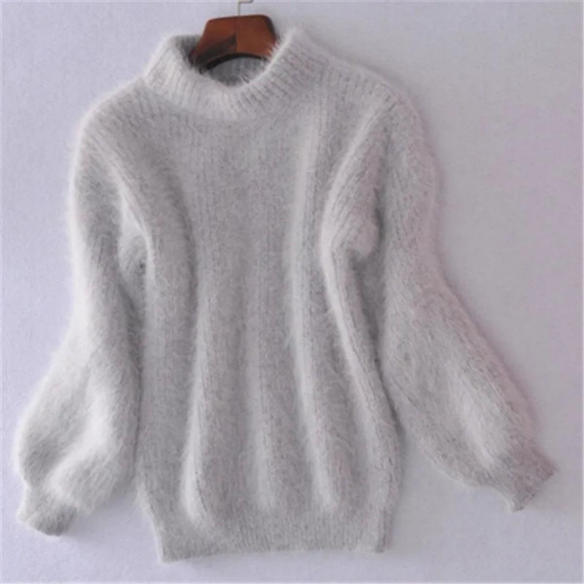 HIGH NECK KNIT SWEATER FOR WOMEN