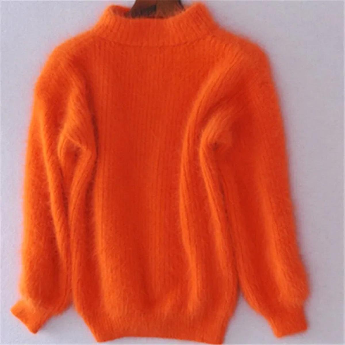 HIGH NECK KNIT SWEATER FOR WOMEN