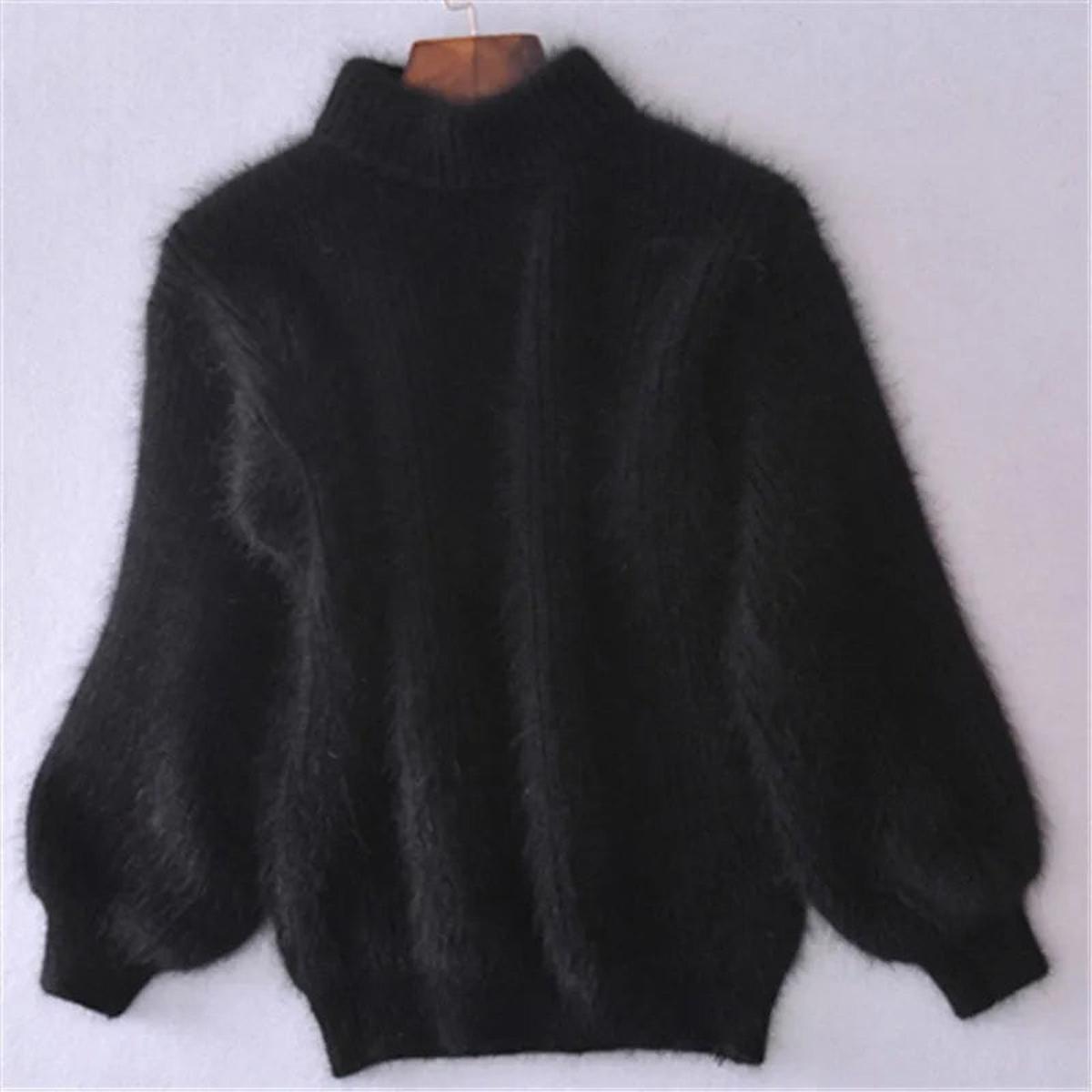 HIGH NECK KNIT SWEATER FOR WOMEN