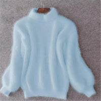 HIGH NECK KNIT SWEATER FOR WOMEN