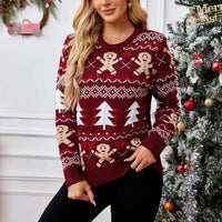 CABLE KNIT CHRISTMAS SWEATER FOR WOMEN