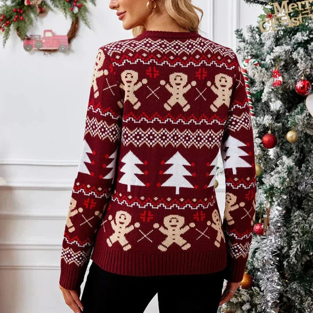 CABLE KNIT CHRISTMAS SWEATER FOR WOMEN